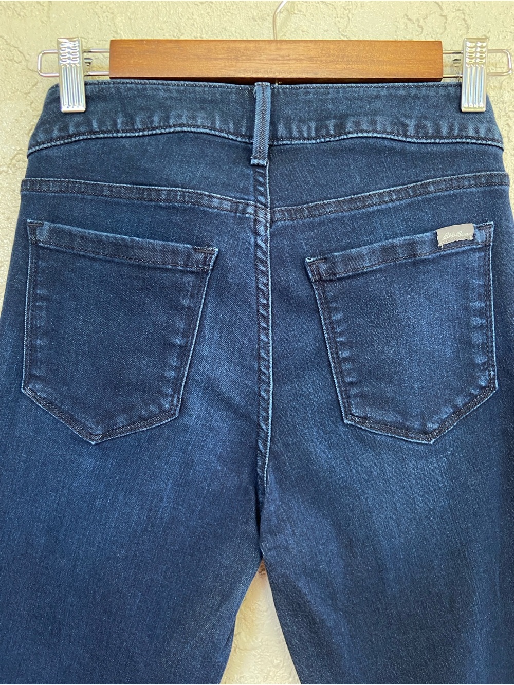 Eddie Bauer Mid Rise Slightly Curvy Skinny Ankle Stretch Jeans Dark Wash Size 2 - Picture 5 of 14
